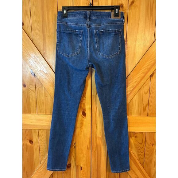 AERO Womens Medium Wash Ripped Distressed High Rise Jeggings Size 4 (5142) - Picture 4 of 6